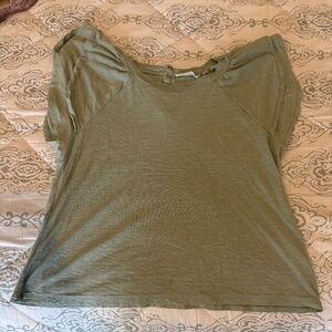 Nation flutter sleeve top in sage green size large